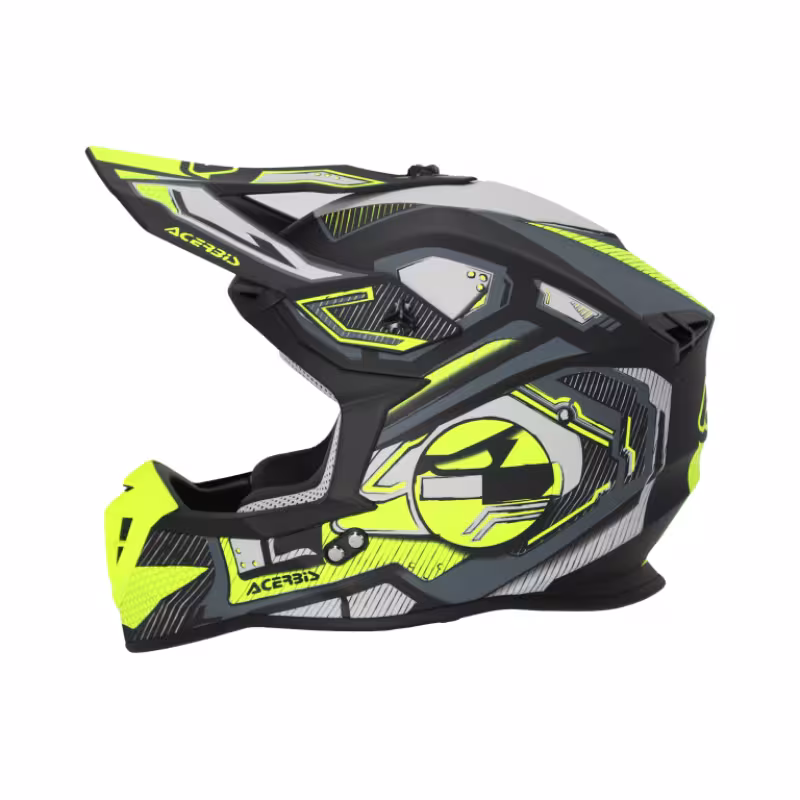 Мотошлем Acerbis Linear 22-06 Black/Fluo-Yellow, черный/желтый, размер XL