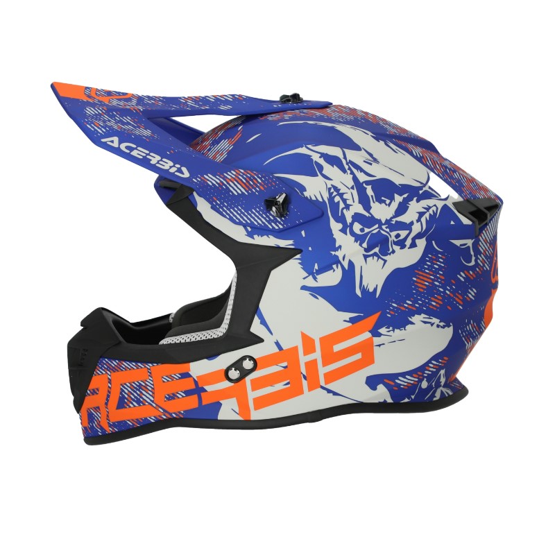 Мотошлем Acerbis Linear 22-06 Grey/Blue, серый/синий, размер XL