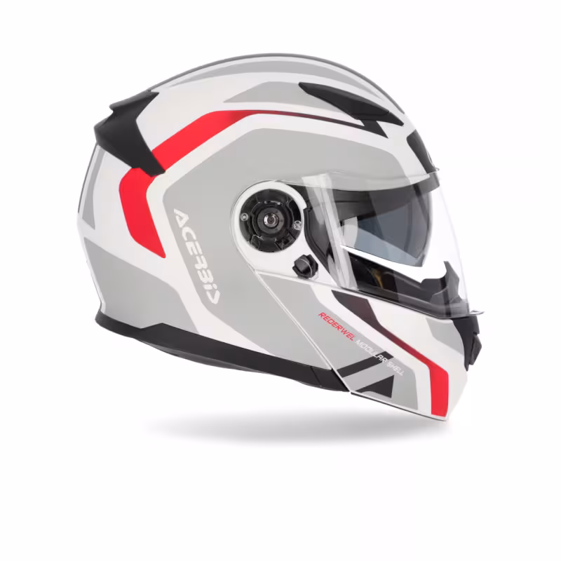 Мотошлем Acerbis Rederwel White/Red, белый/красный, размер XS