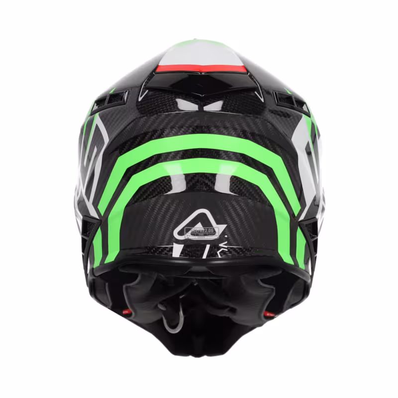 Мотошлем Acerbis Steel Carbon 22-06 Green/Red, зеленый/красный, размер L