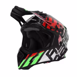 Мотошлем Acerbis Steel Carbon 22-06 Green/Red, зеленый/красный, размер M