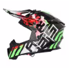 Мотошлем Acerbis Steel Carbon 22-06 Green/Red, зеленый/красный, размер M