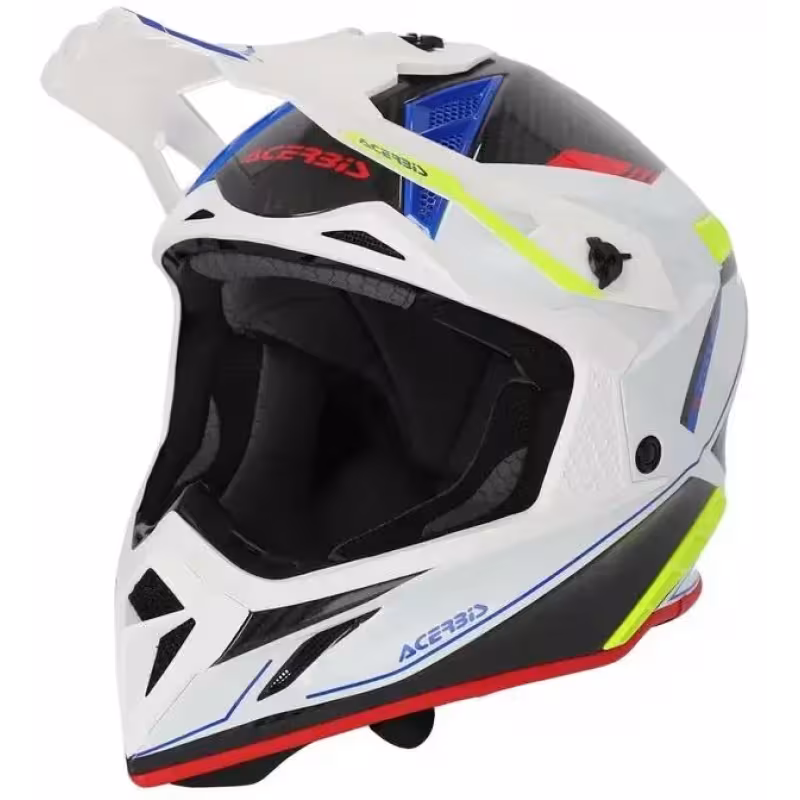 Мотошлем Acerbis Steel Carbon 22-06 White/Black, белый/черный, размер M