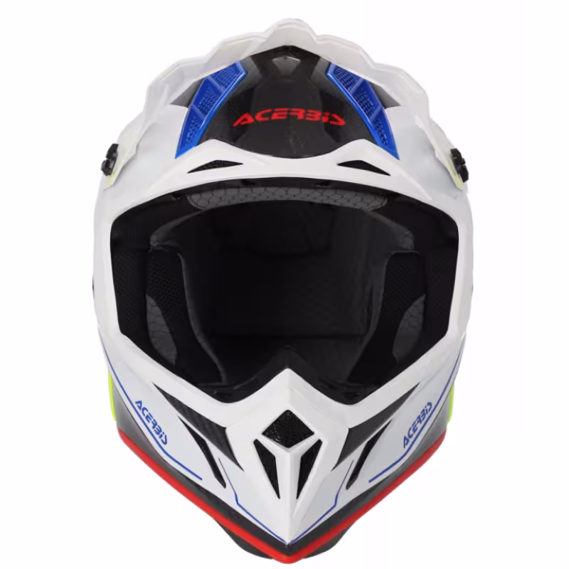 Мотошлем Acerbis Steel Carbon 22-06 White/Black, белый/черный, размер M