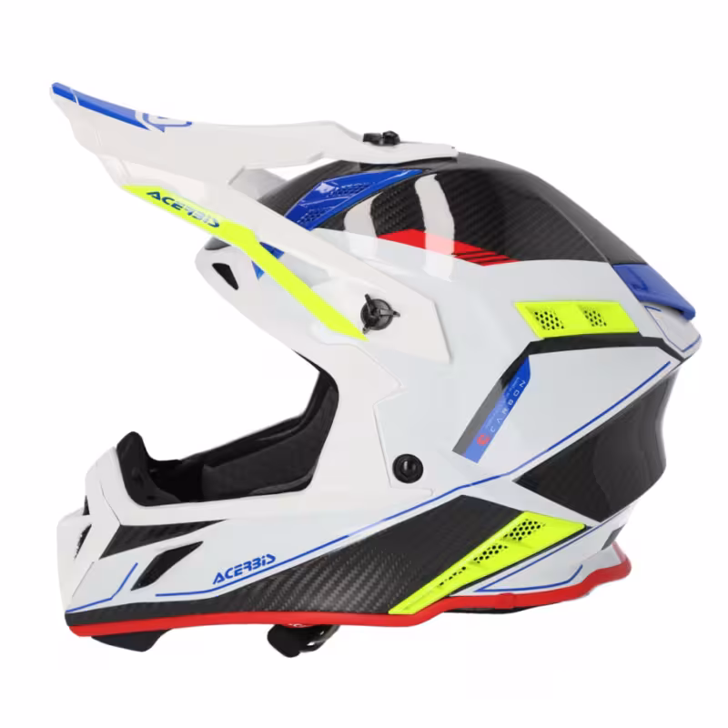 Мотошлем Acerbis Steel Carbon 22-06 White/Black, белый/черный, размер M