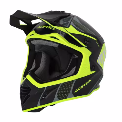 Мотошлем Acerbis X-Track Black/Fluo-Yellow, черный/желтый, размер M
