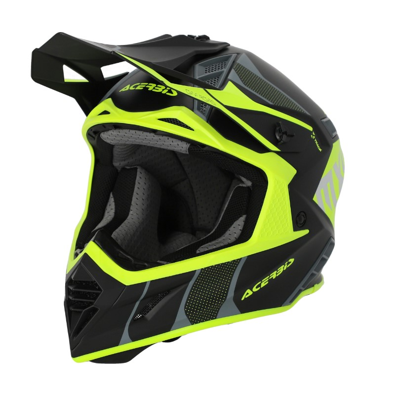 Мотошлем Acerbis X-Track Black/Fluo-Yellow, черный/желтый, размер XL