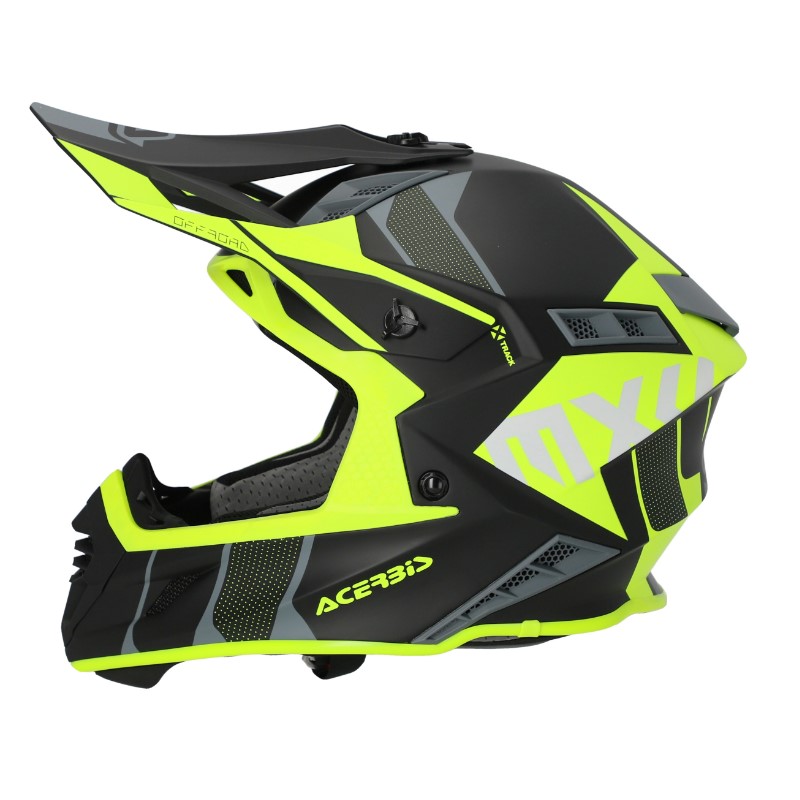 Мотошлем Acerbis X-Track Black/Fluo-Yellow, черный/желтый, размер XL