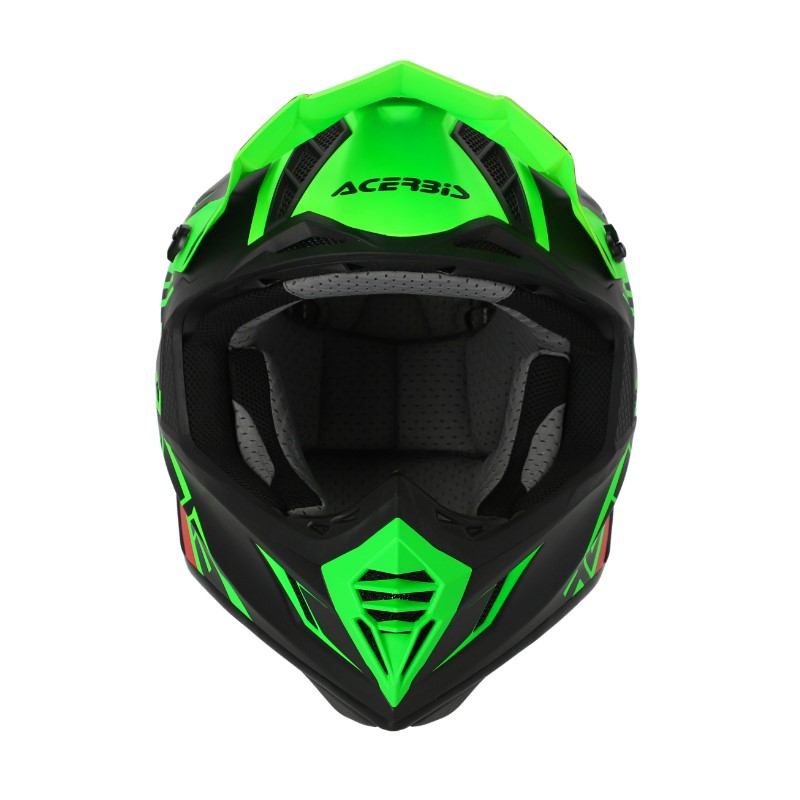 Мотошлем Acerbis X-Track Fluo-Green/Black, черный/зеленый, размер M