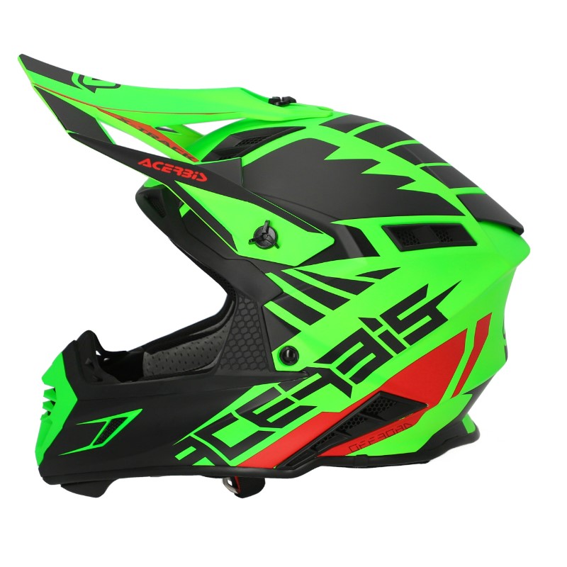 Мотошлем Acerbis X-Track Fluo-Green/Black, черный/зеленый, размер M