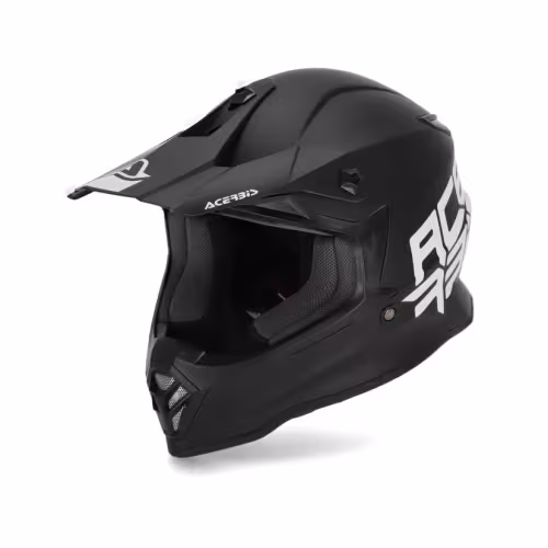 Мотошлем детский Acerbis Impact Steel Junior Black, черный, размер YS