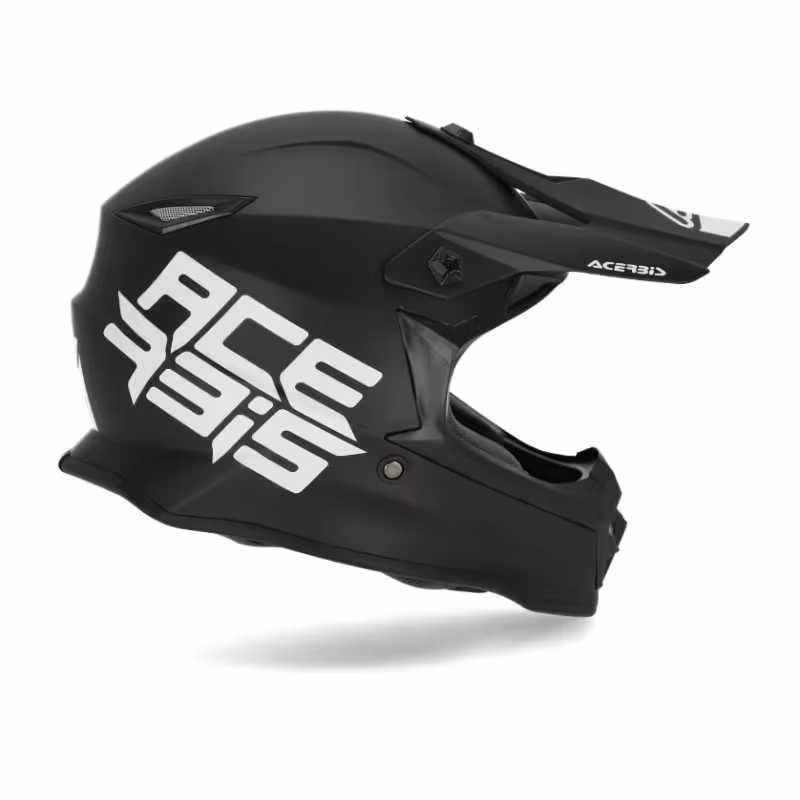 Мотошлем детский Acerbis Impact Steel Junior Black, черный, размер YS