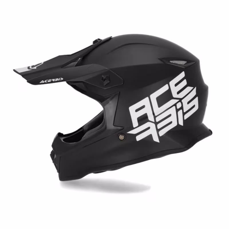 Мотошлем детский Acerbis Impact Steel Junior Black, черный, размер YS
