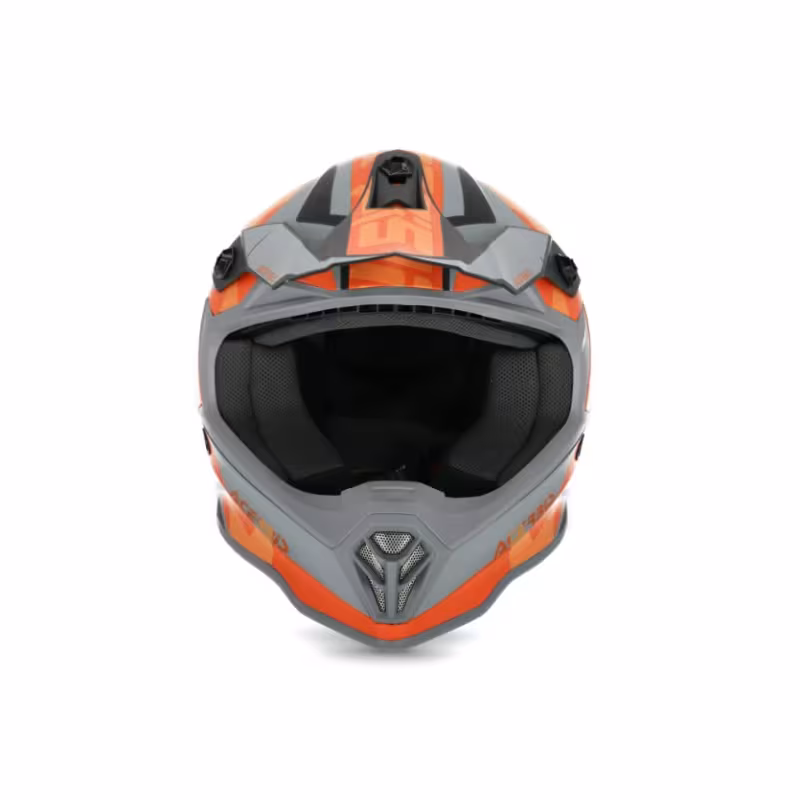 Мотошлем детский Acerbis Impact Steel Junior Black/Orange, черный/оранжевый, размер YM