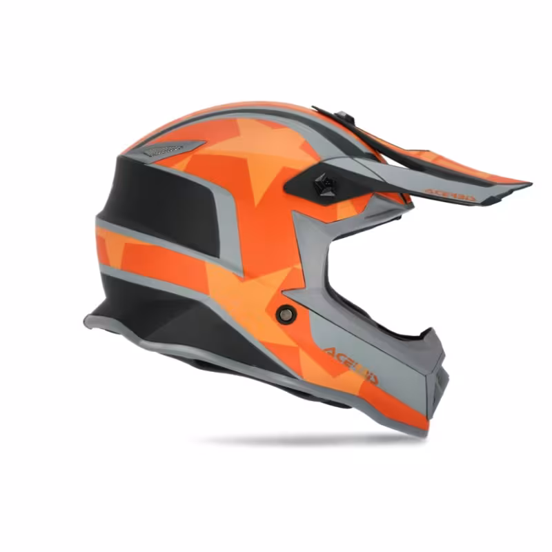 Мотошлем детский Acerbis Impact Steel Junior Black/Orange, черный/оранжевый, размер YM