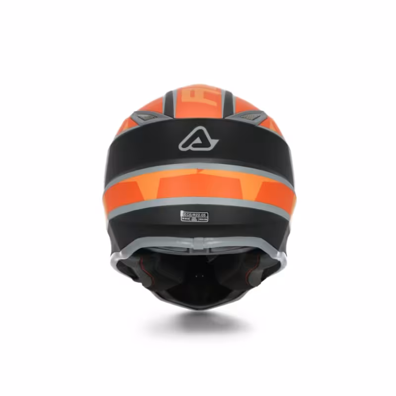 Мотошлем детский Acerbis Impact Steel Junior Black/Orange, черный/оранжевый, размер YM