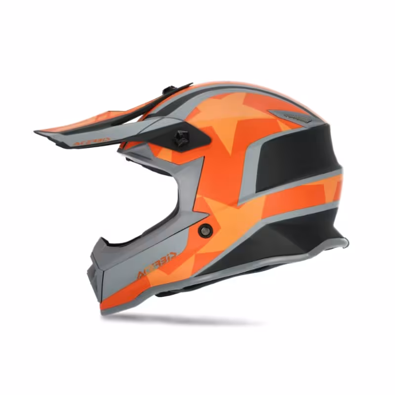 Мотошлем детский Acerbis Impact Steel Junior Black/Orange, черный/оранжевый, размер YM