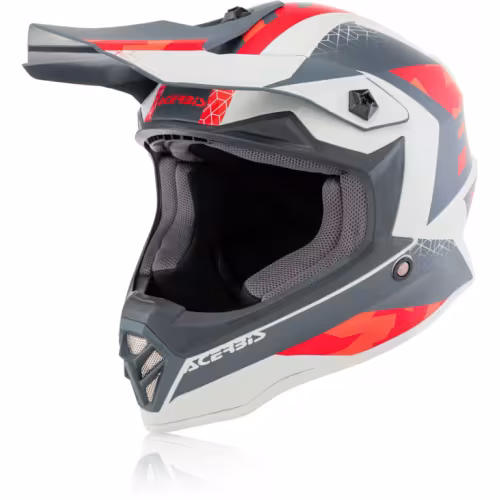 Мотошлем детский Acerbis Impact Steel Junior Red/Grey, красный/серый, размер M