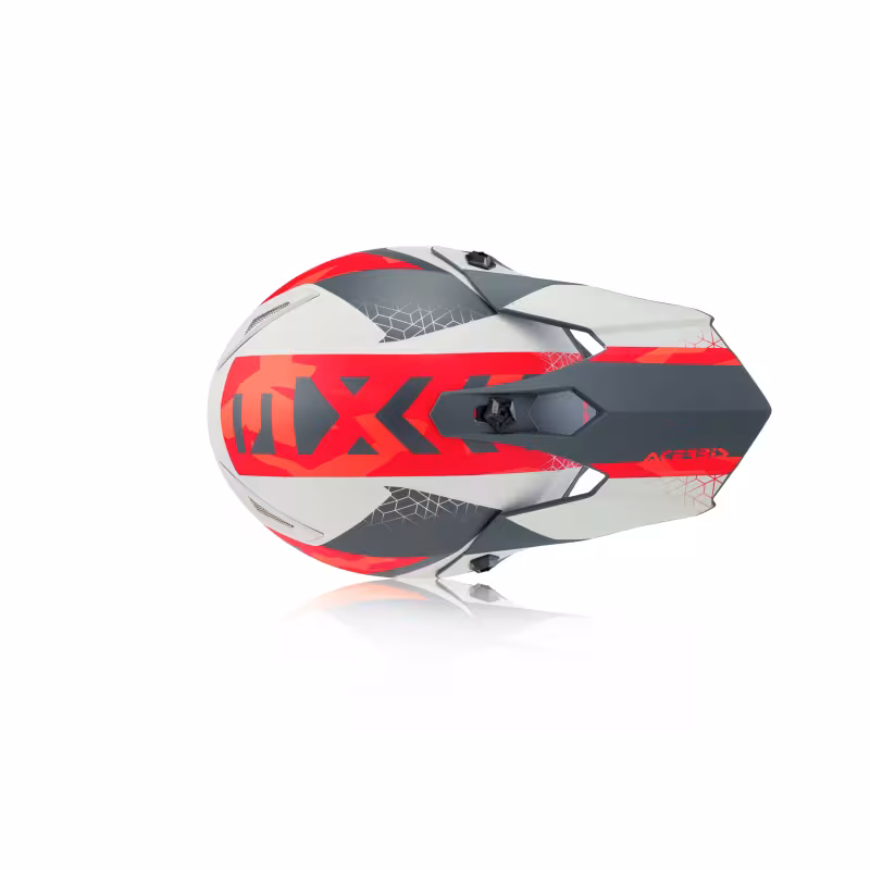 Мотошлем детский Acerbis Impact Steel Junior Red/Grey, красный/серый, размер M