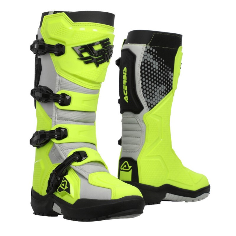 Мотоботы кроссовые Acerbis Artiglio Fluo Yellow/White, желтый/белый, размер 40