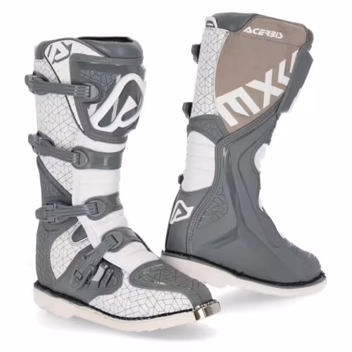 Мотоботы кроссовые Acerbis E-Team Grey/White, серый/белый, размер 42