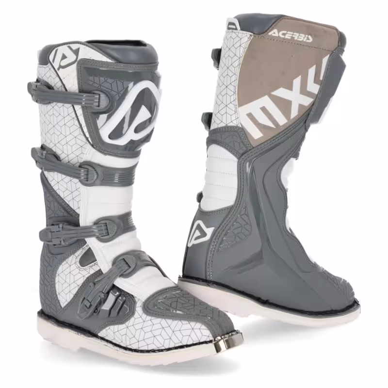 Мотоботы кроссовые Acerbis E-Team Grey/White, серый/белый, размер 42