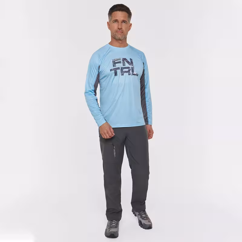 Лонгслив мужской Finntrail Wave Logo 6613 светло-голубой (LightBlue), полиэстер, размер 50-52 (L), 175-185 см