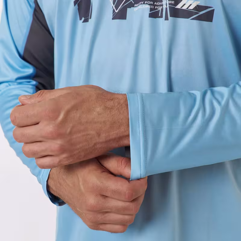 Лонгслив мужской Finntrail Wave Logo 6613 светло-голубой (LightBlue), полиэстер, размер 50-52 (L), 175-185 см