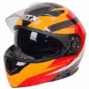 Мотошлем GTX 550 №2 Blck/White/Orange/Red, черный/оранжевый/красный, размер L (2 визора)