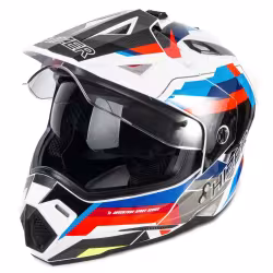 Мотошлем Hizer J6802 №7 Adventure, разноцветный, размер XL (2 визора)