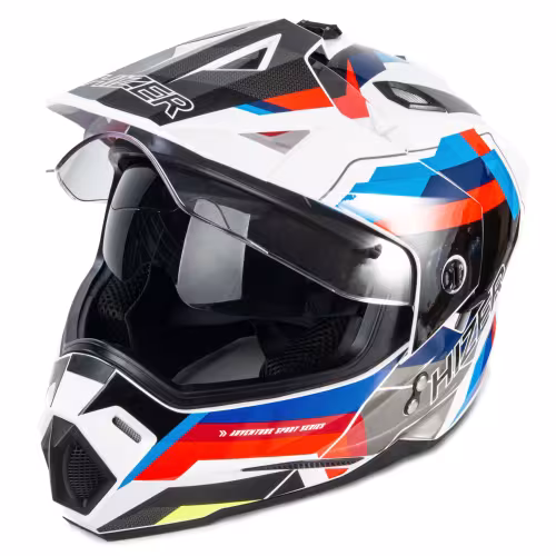 Мотошлем Hizer J6802 №7 Adventure, разноцветный, размер XL (2 визора)