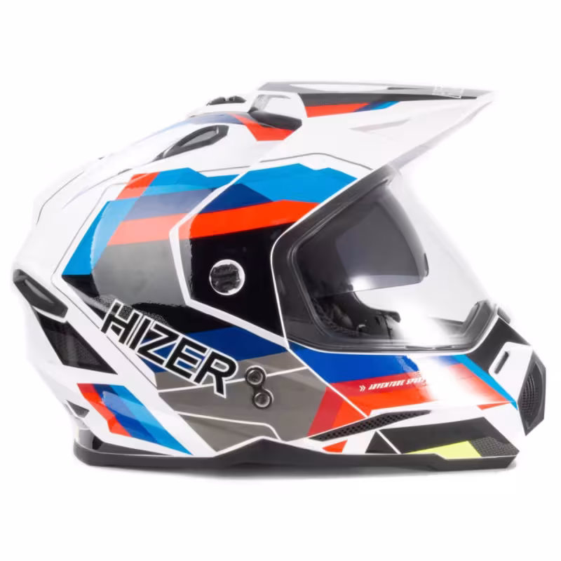 Мотошлем Hizer J6802 №7 Adventure, разноцветный, размер XL (2 визора)
