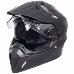 Мотошлем Hizer J6808 №5 matte black, черный/матовый, размер S