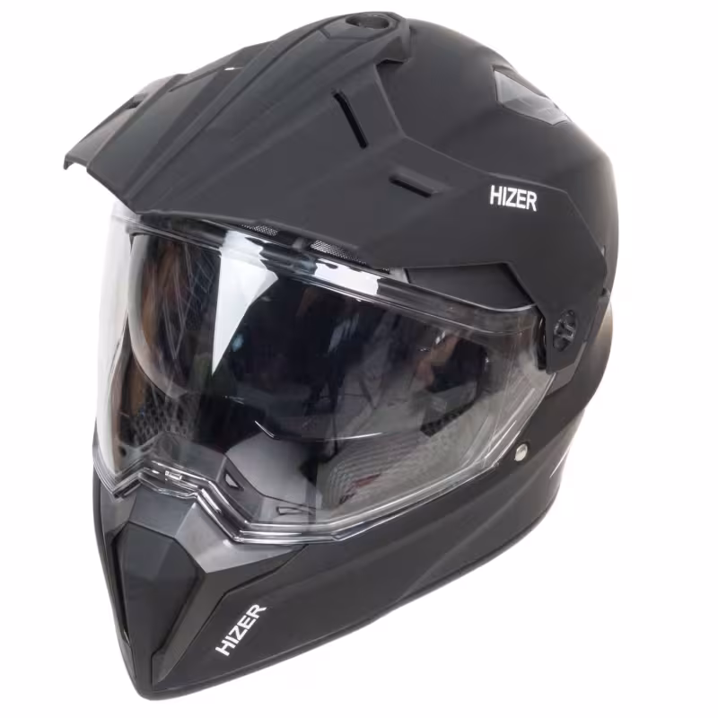 Мотошлем Hizer J6808 №5 matte black, черный/матовый, размер S