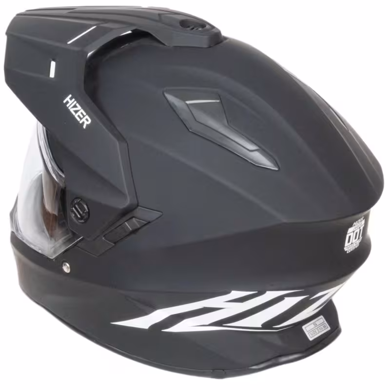 Мотошлем Hizer J6808 №5 matte black, черный/матовый, размер S