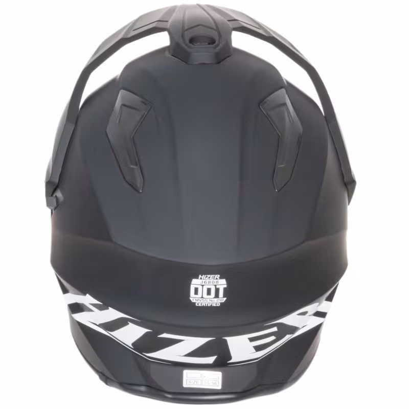 Мотошлем Hizer J6808 №5 matte black, черный/матовый, размер S