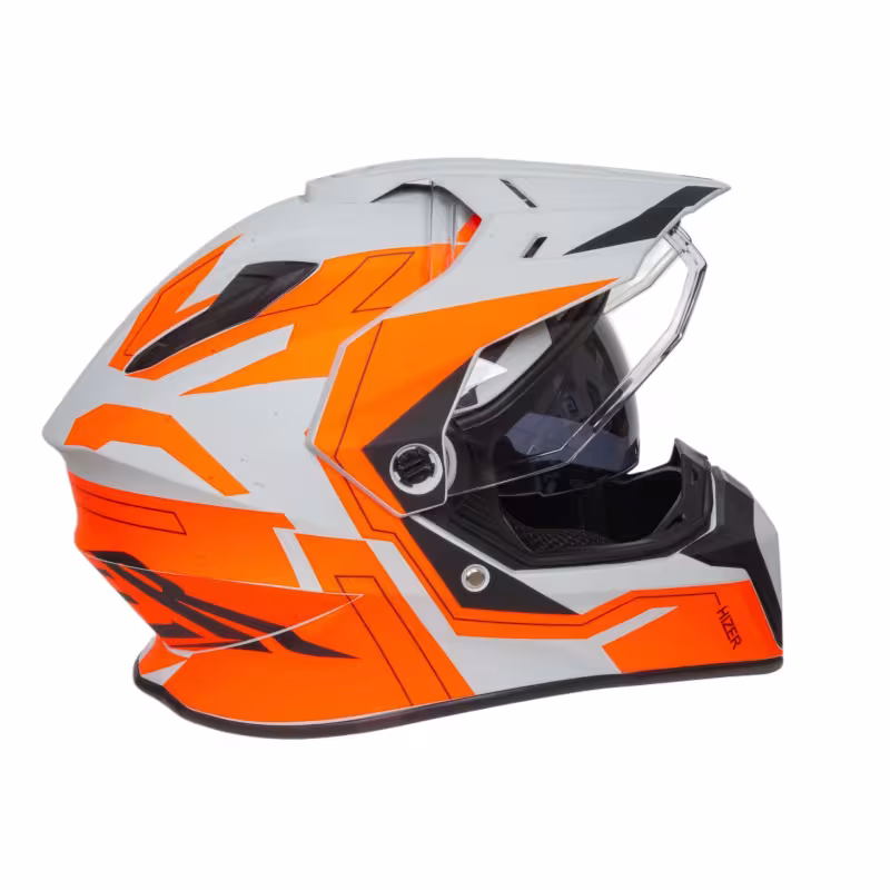 Мотошлем Hizer J6808 №1 matte grey, матовый/серый, размер L