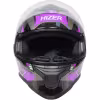 Мотошлем Hizer J5325 №1 blue, черный/синий/сиреневый, размер M