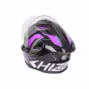 Мотошлем Hizer J5325 №1 blue, черный/синий/сиреневый, размер M
