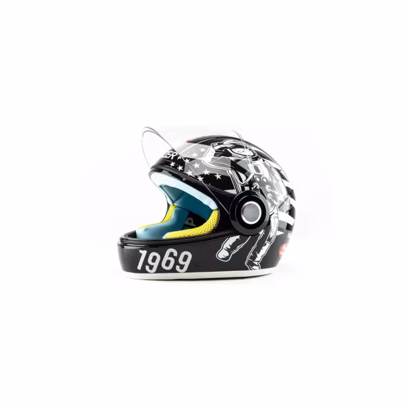 Мотошлем детский Hizer 109 №3, черный, размер L