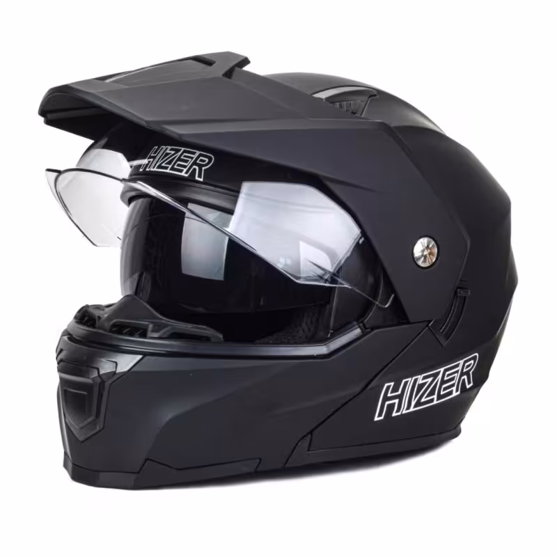 Мотошлем Hizer J910, черный, размер L
