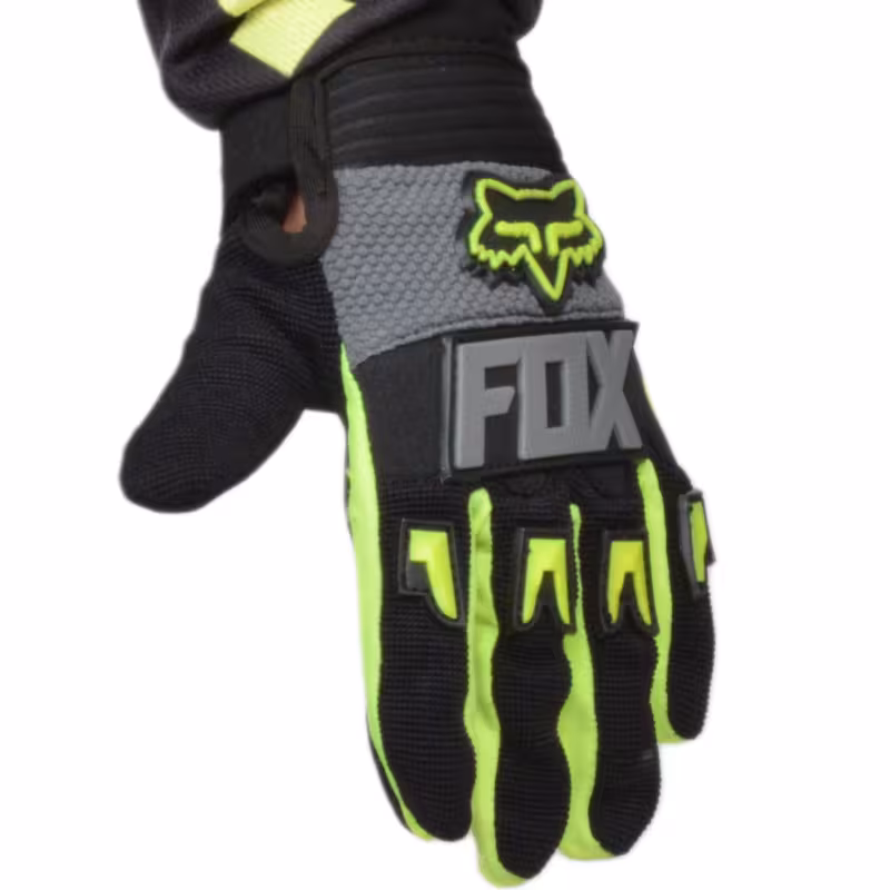 Мотоперчатки детские FOX №2 Neon-Green/White, неоново-зеленый/белый, 14 cм/4-5 лет