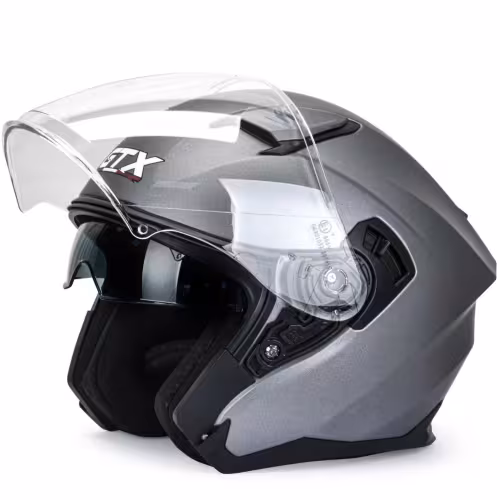 Мотошлем GTX 885-1 №1 Grey, серый, размер S