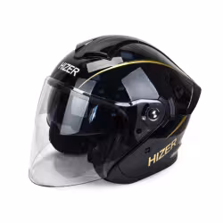 Мотошлем Hizer 250 №1 black, черный, размер XL