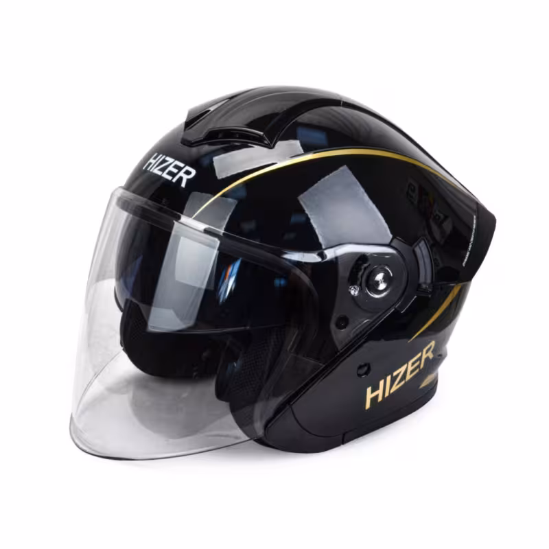 Мотошлем Hizer 250 №1 black, черный, размер XL