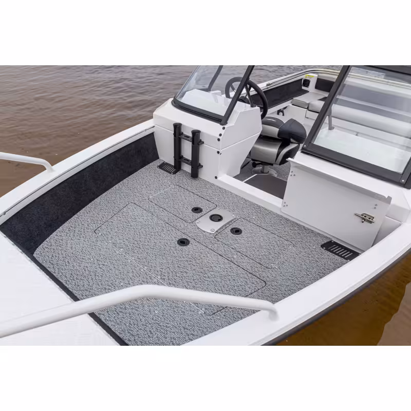 Лодка алюминиевая VBoats 46 Fish, белый/зеленый
