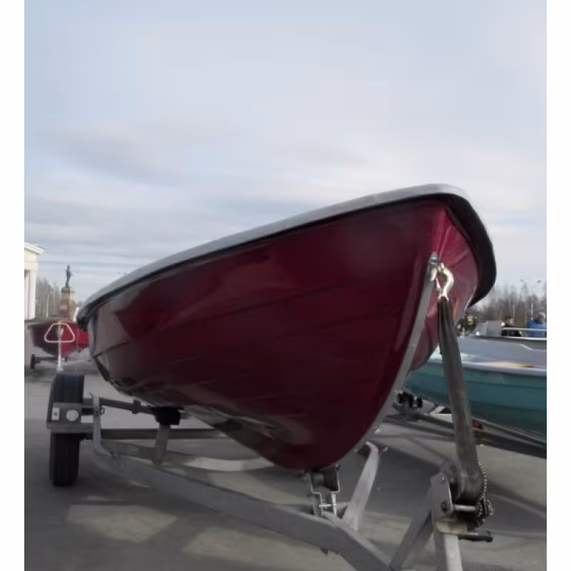 Лодка пластиковая Онегокомпозит СЛК-430 с привальным брусом