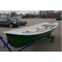 Лодка пластиковая Онегокомпозит СЛК-460 с 2 средними банками