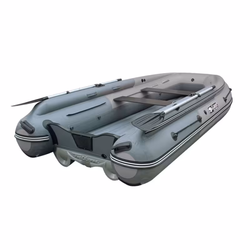 Надувная лодка ПВХ Angler S-MAX Reef Triton 370, НДНД, темно-серый/серый