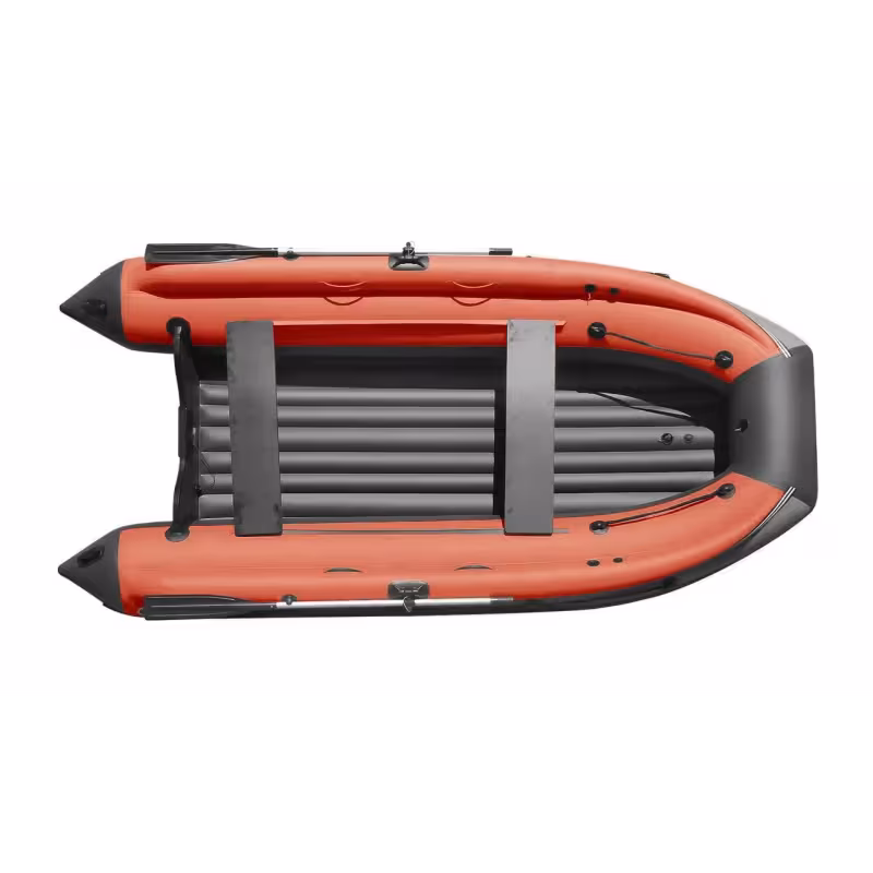 Надувная лодка ПВХ с фальшбортом Angler Reef Triton 340, НДНД, темно-серый/оранжевый